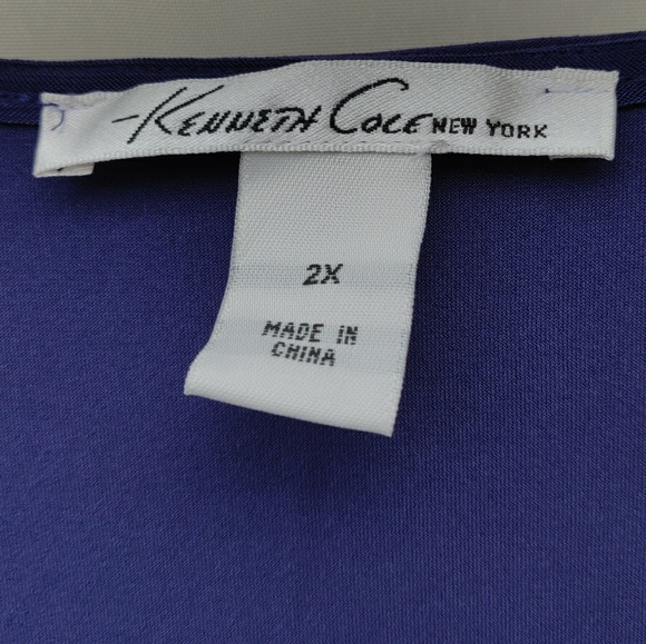Kenneth Cole Purple Surplice Tank Blouse EUC - Picture 6 of 10